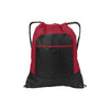 Port Authority True Red/Black Pocket Cinch Pack