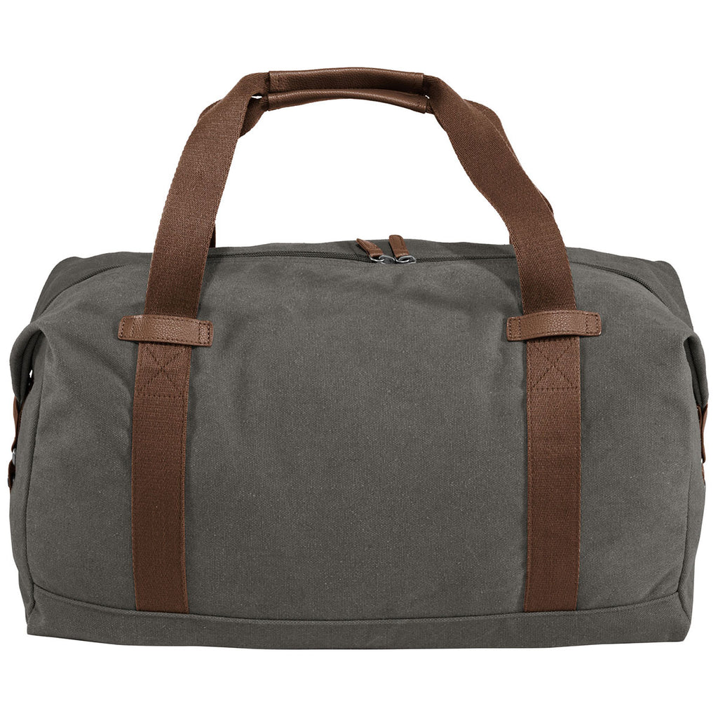 Port Authority Dark Smoke Grey Cotton Canvas Duffel