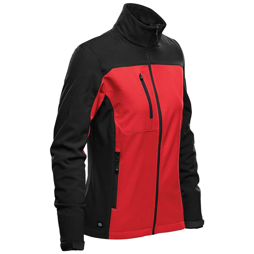 Stormtech Women's Bright Red/Black Cascades Softshell