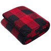 Port Authority Black/Red Buffalo Plaid Double-Sided Sherpa/Plush Blanket