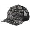 Port Authority Black Digi/Black Snapback Digi Camo Trucker Cap