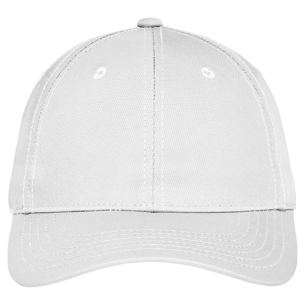 Port Authority White Nylon Twill Performance Cap