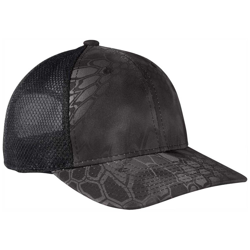 Port Authority Kryptek Typhoon/Black Snapback Performance Camouflage Mesh Back Cap