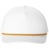 Port Authority White/ Athletic Gold Snapback Five-Panel Rope Cap