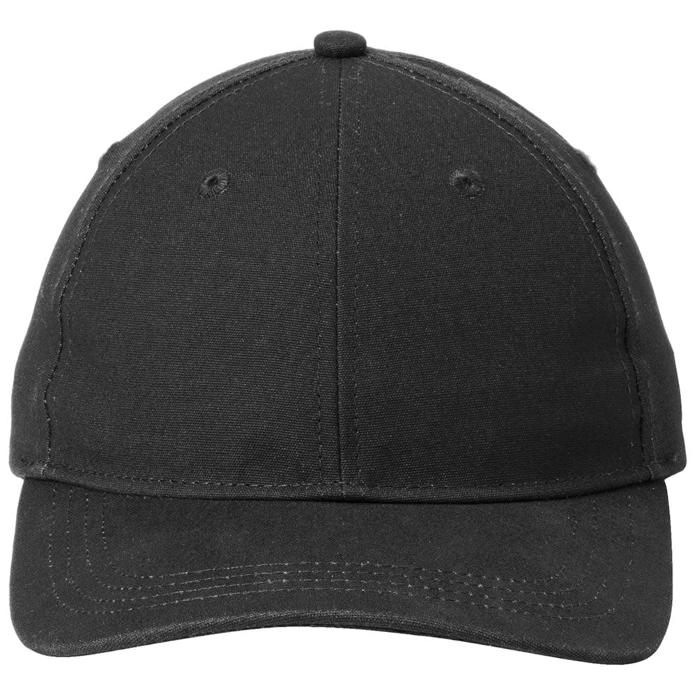 Port Authority Black Leather Strap Cap