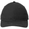 Port Authority Black Leather Strap Cap