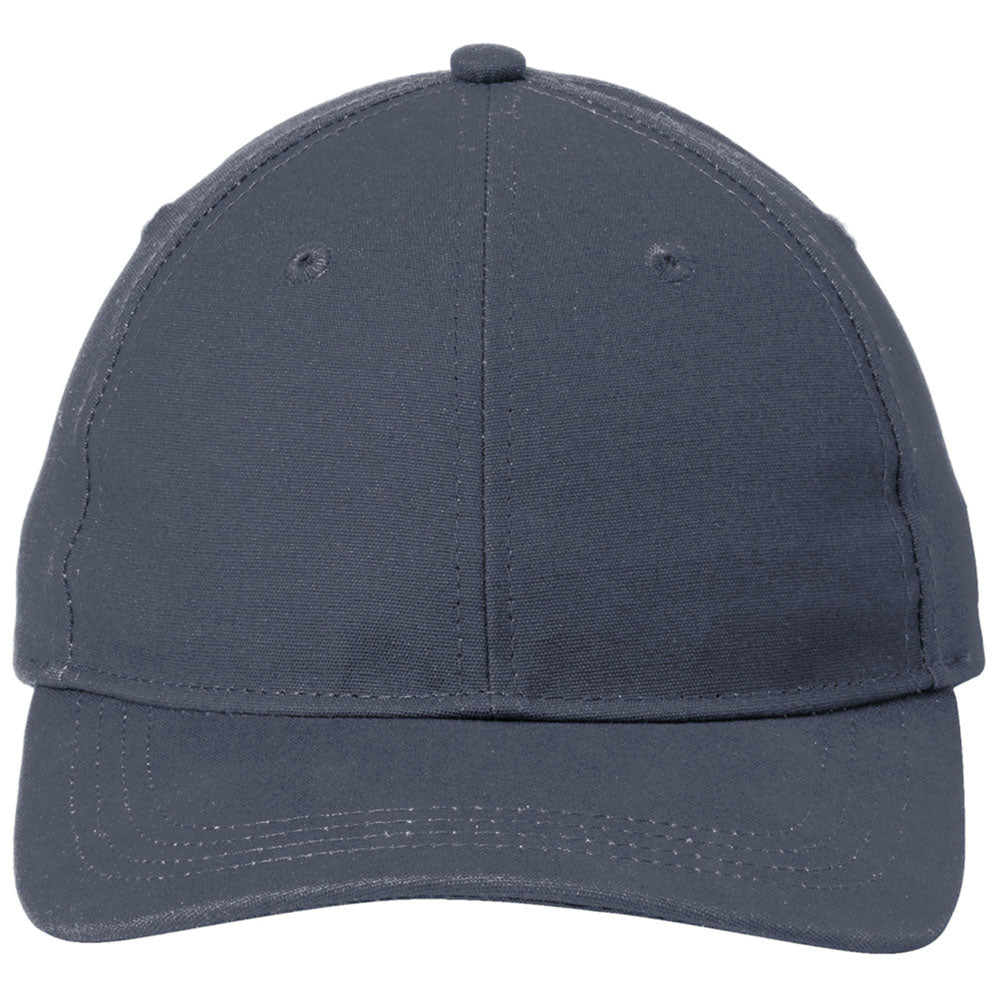 Port Authority Navy Leather Strap Cap