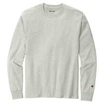 Champion Men's Oxford Grey Heritage 5.2-oz Jersey Long Sleeve Tee