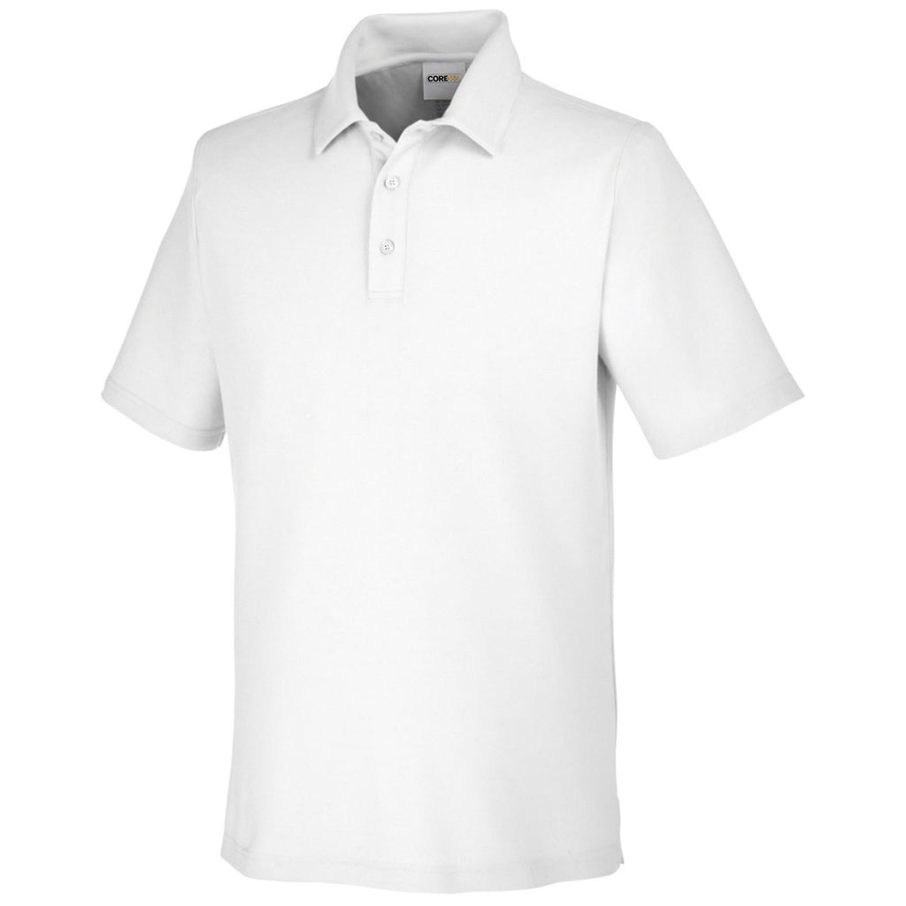 Core 365 Men's White Fusion ChromaSoft Pique Polo