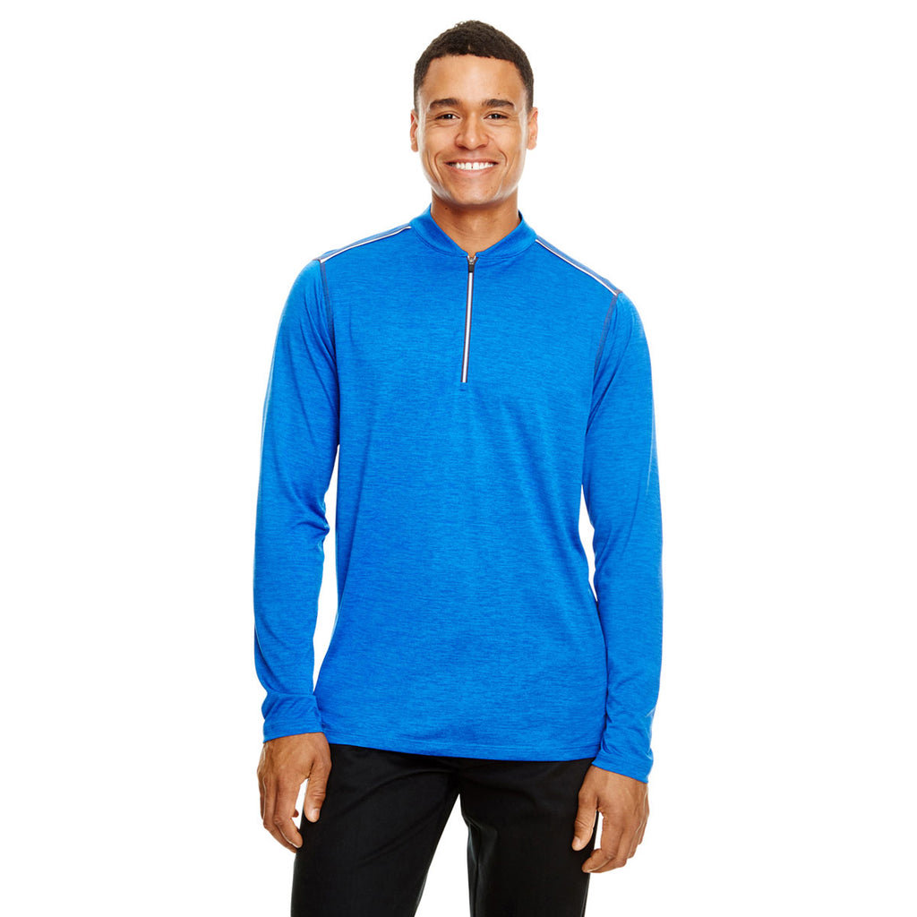 Core 365 Men's True Royal Heather/Carbon Kinetic Performance Quarter Zip