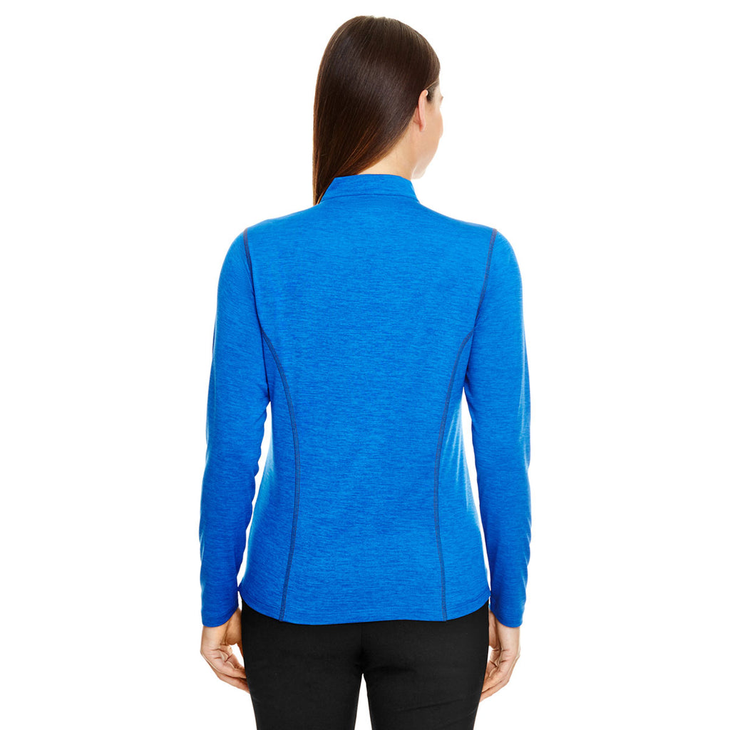 Core 365 Women's True Royal Heather/Carbon Kinetic Performance Quarter Zip