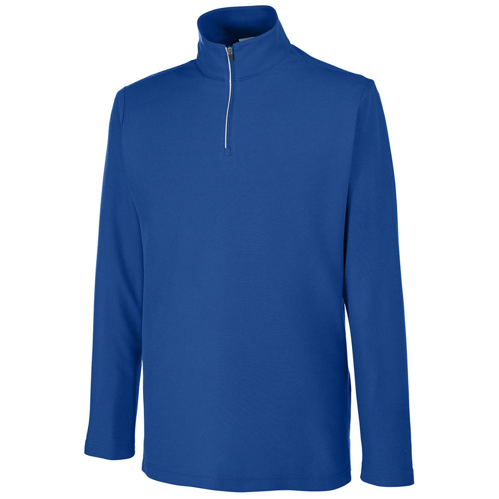 Core 365 Men's True Royal Fusion ChromaSoft Pique Quarter-Zip