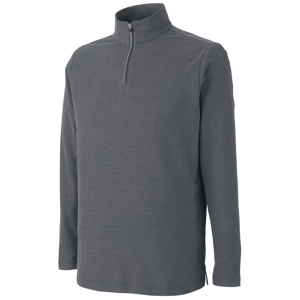 Core 365 Men's Carbon Heather Fusion ChromaSoft Pique Quarter-Zip