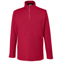 Core 365 Men's Classic Red Fusion ChromaSoft Pique Quarter-Zip