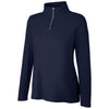 Core 365 Women's Classic Navy Fusion ChromaSoft Pique Quarter-Zip