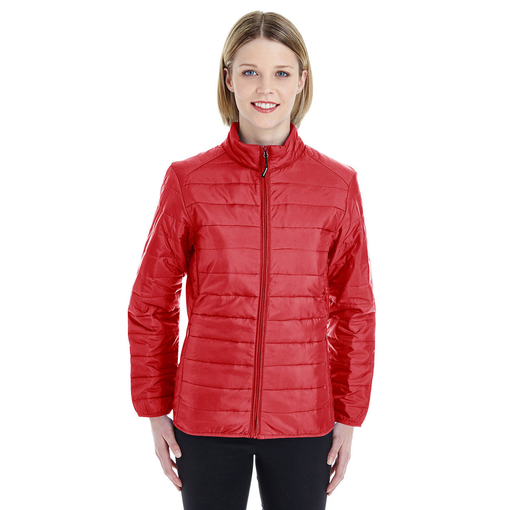 Core 365 Women's Classic Red Prevail Packable Puffer