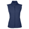 Core 365 Women's Classic Navy Cruise Two-Layer Fleece Bonded Soft Shell Vest