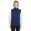 Core 365 Women's Classic Navy Cruise Two-Layer Fleece Bonded Soft Shell Vest