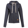 Landway Women's Heather Navy Westport Vintage Full Zip Cotton Sweatshirt