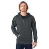 Landway Men's Faded Black Austin 1/4 Garment dyed Hoodie