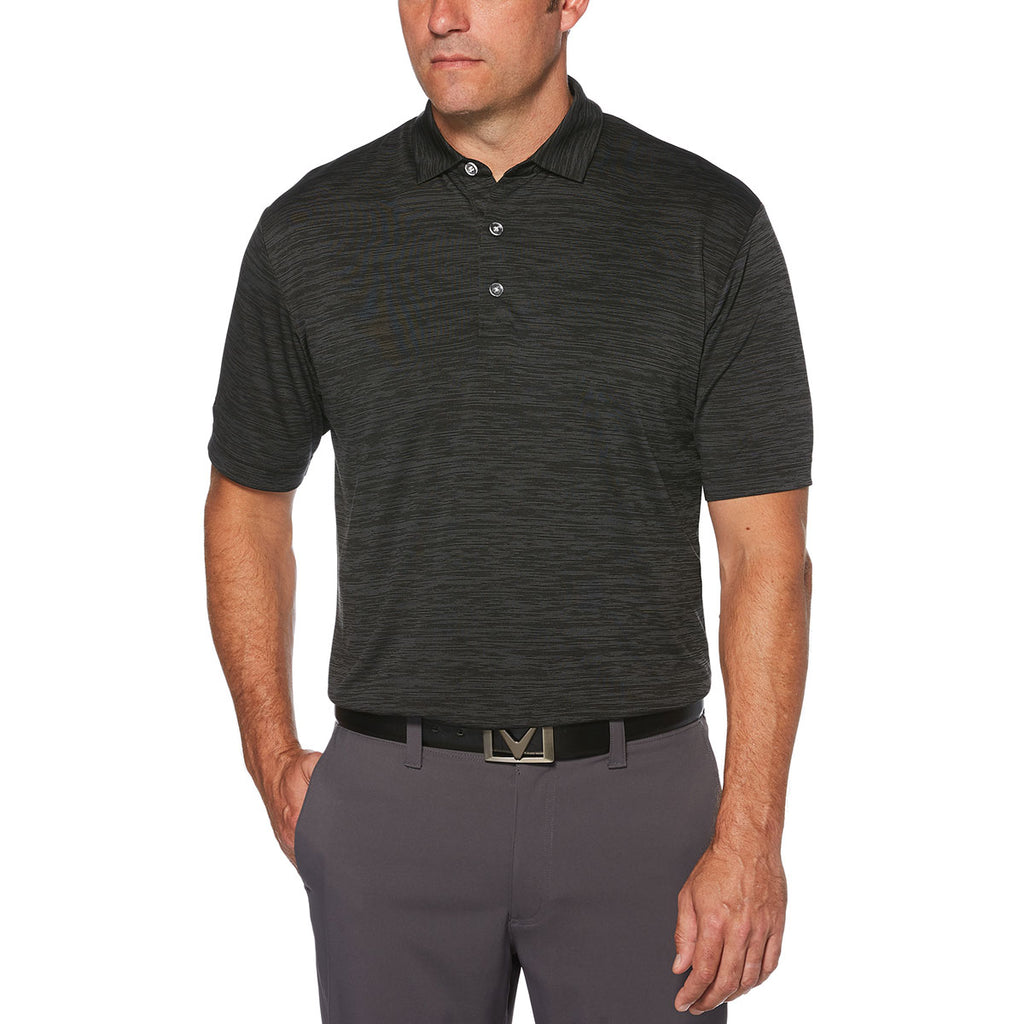 Callaway Men's Black Broken Stripe Polo