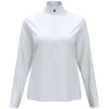 Callaway Women's White Long Sleeve Quarter Zip Mock with Reflective Tape