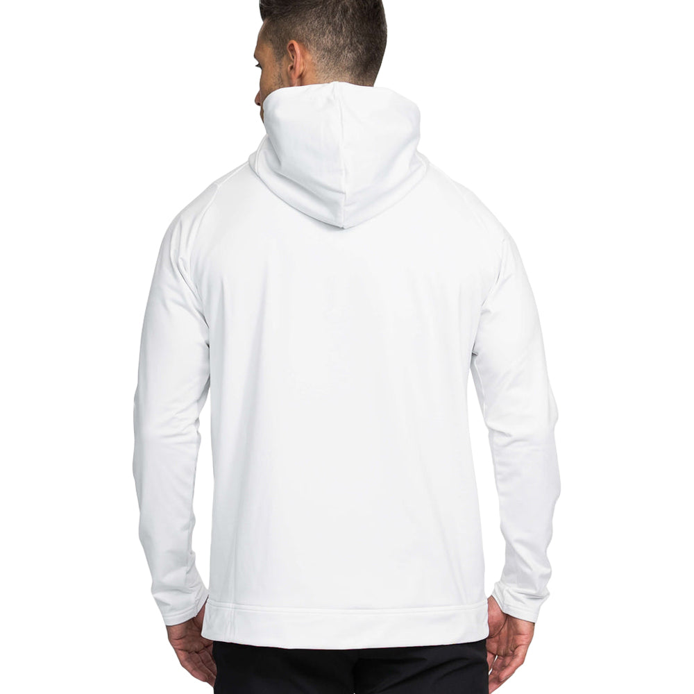 UNRL Unisex White Crossover Hoodie II