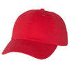 Champion Bright Red Scarlet Washed Twill Dad Cap