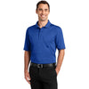 CornerStone Men's Royal/Black Select Snag-Proof Tipped Pocket Polo