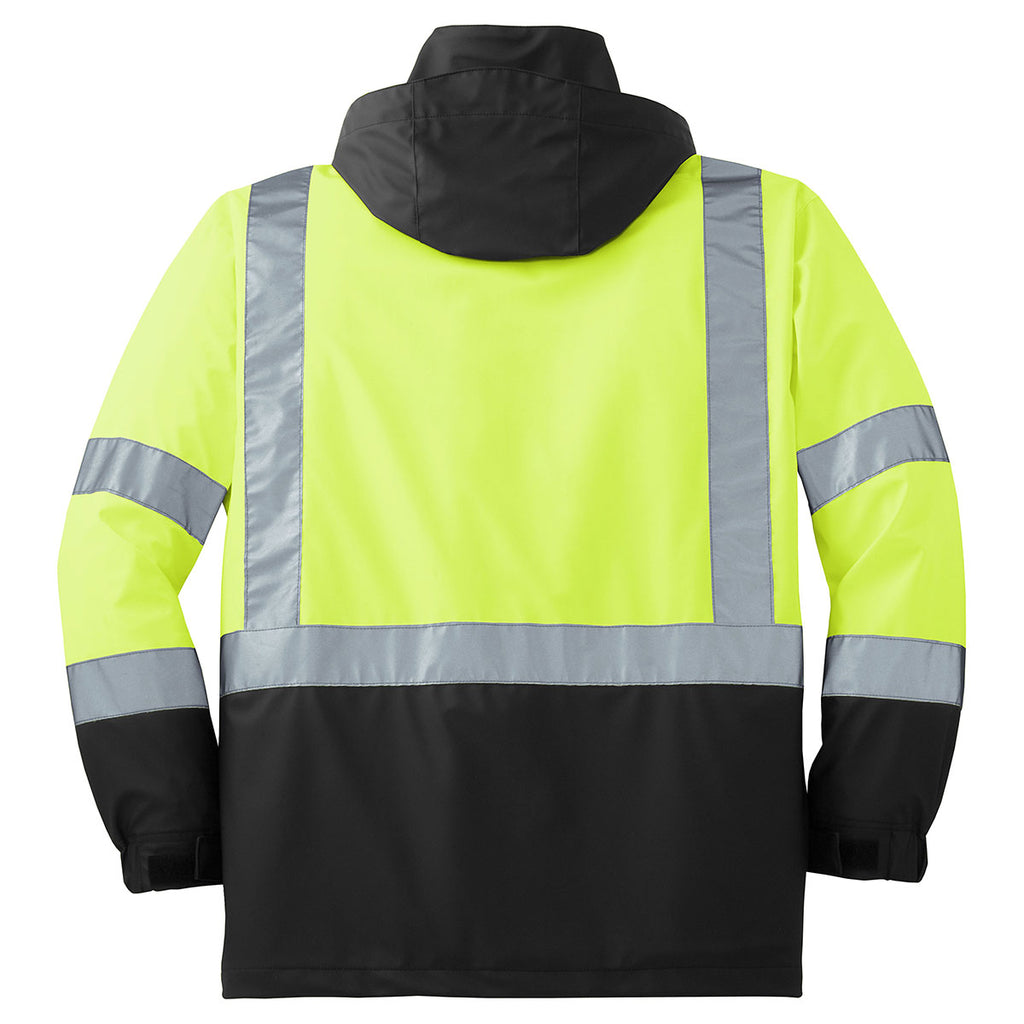 CornerStone Safety Yellow/Black ANSI 107 Class 3 Safety Windbreaker