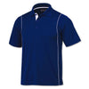 BAW Men's Royal/White Color Rib Shoulder Cool Tek Polo