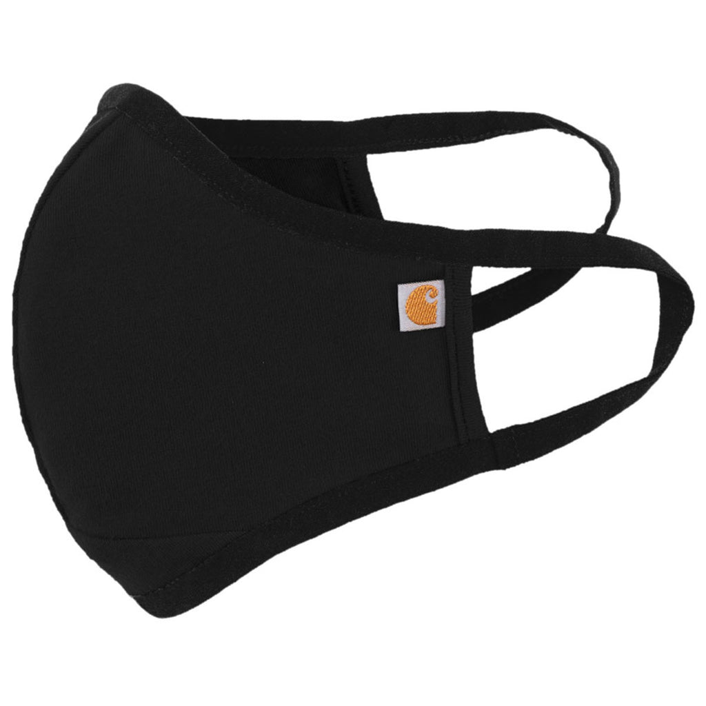 Carhartt Black Cotton Ear Loop Face Mask (3 pack)