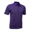 BAW Men's Purple Mini Stripe Spandex Cool Tek Polo