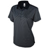 BAW Women's Navy/Charcoal Mini Stripe Spandex Cool Tek Polo