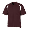 BAW Men's Maroon/White Colorblock Polo