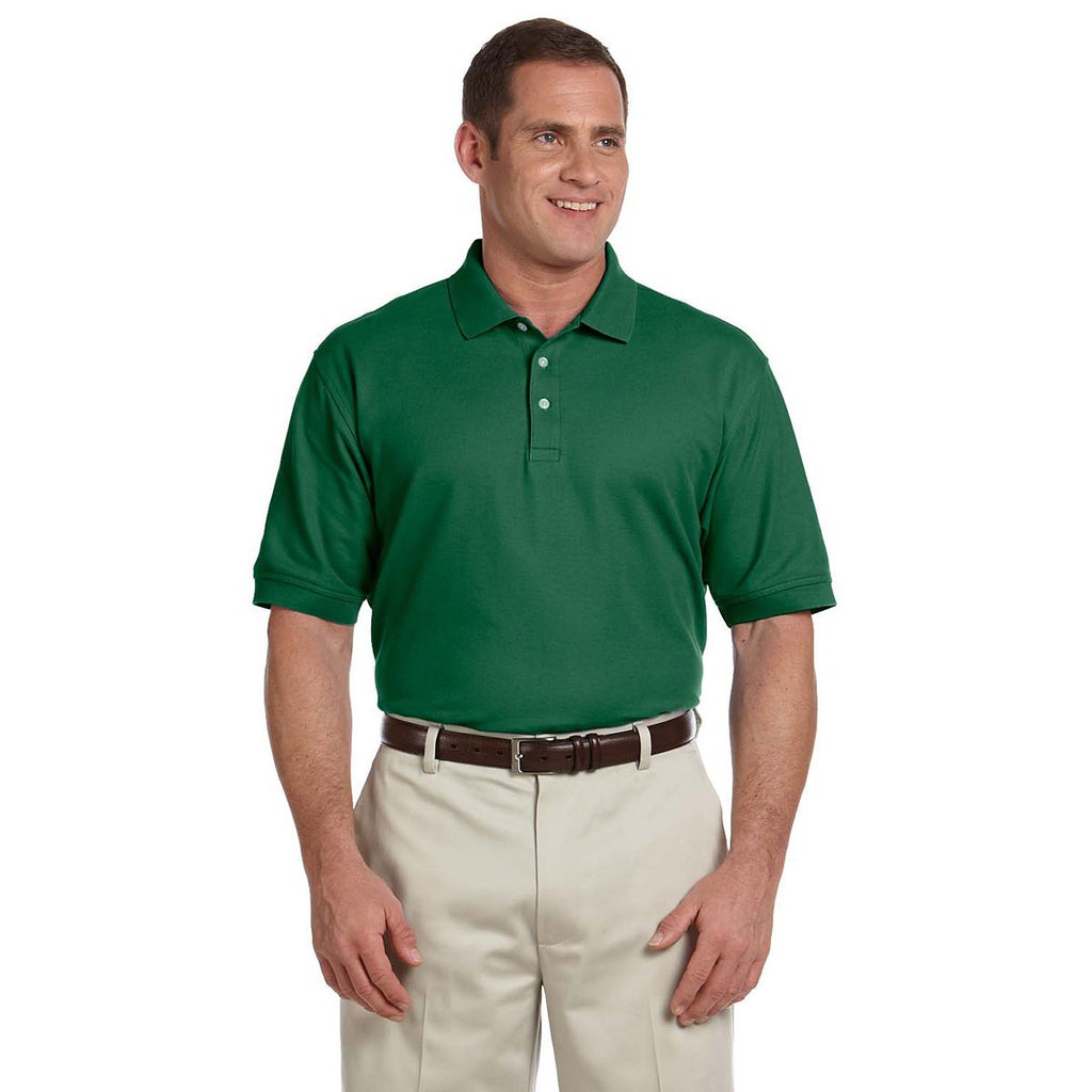 Devon & Jones Men's Forest Pima Pique Short-Sleeve Polo