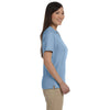 Devon & Jones Women's Slate Blue Pima Pique Short-Sleeve Y-Collar Polo