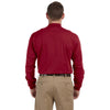 Devon & Jones Men's Crimson Sueded Cotton Jersey Mock Turtleneck