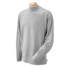 Devon & Jones Men's Grey Heather Sueded Cotton Jersey Mock Turtleneck