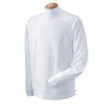 Devon & Jones Men's White Sueded Cotton Jersey Mock Turtleneck