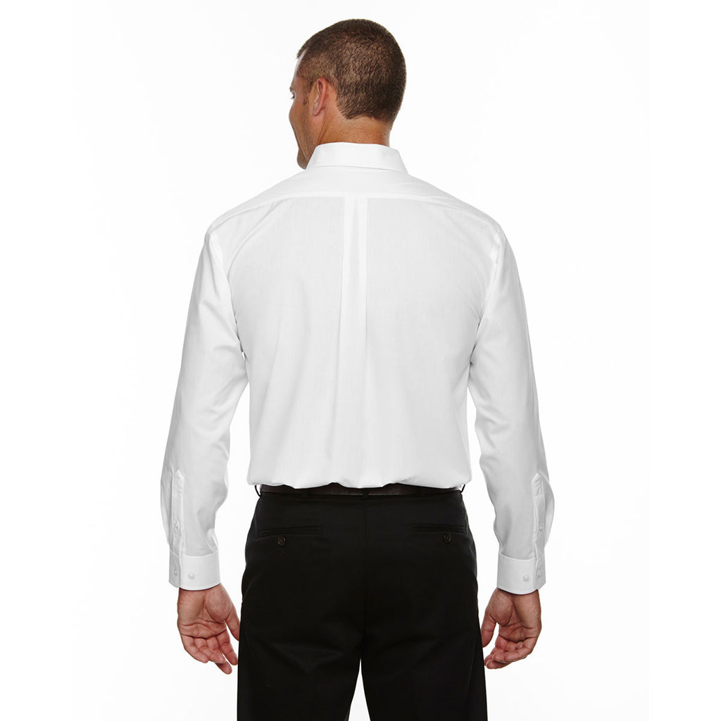 Devon & Jones Men's White Crown Collection Solid Broadcloth