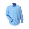 Devon & Jones Men's French Blue Crown Collection Gingham Check