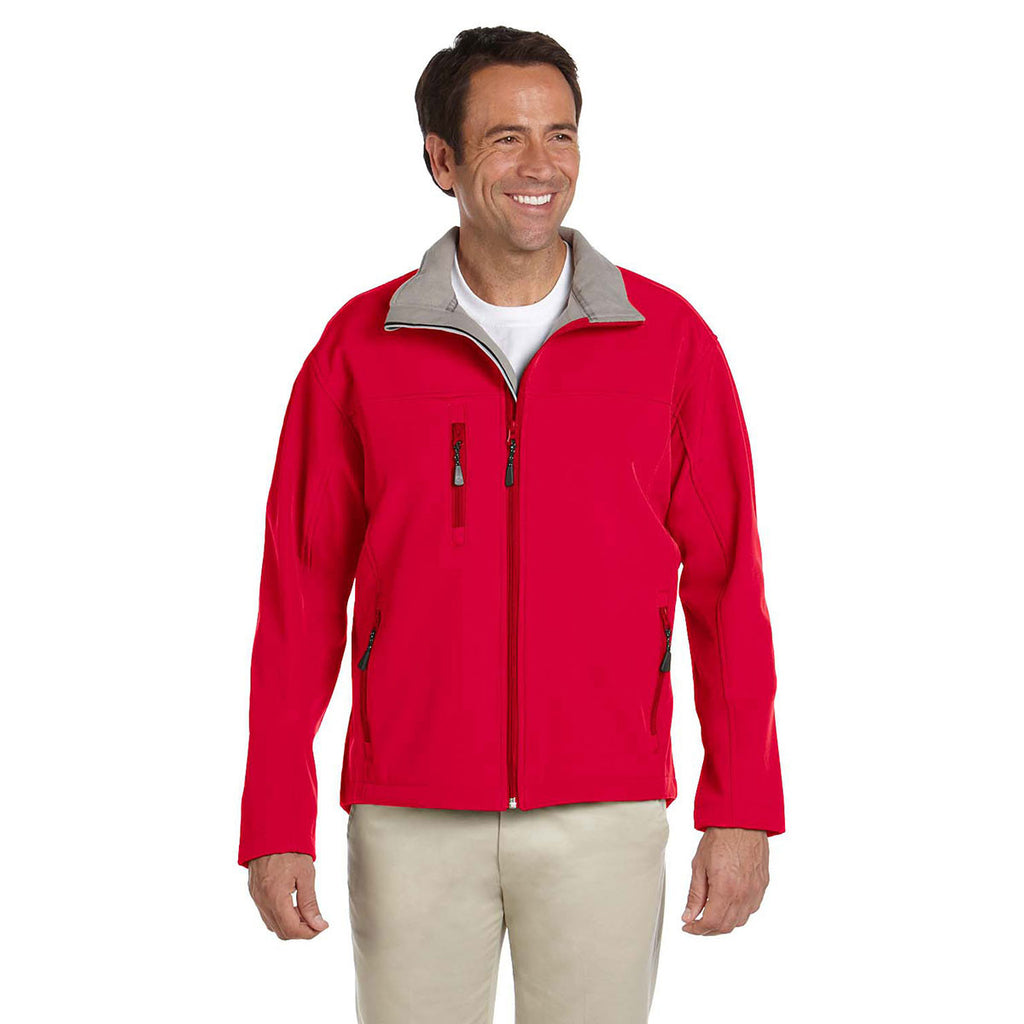 Devon & Jones Men's Red Soft Shell Jacket