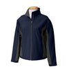 Devon & Jones Women's Navy/Dark Charcoal Soft Shell Colorblock Jacket