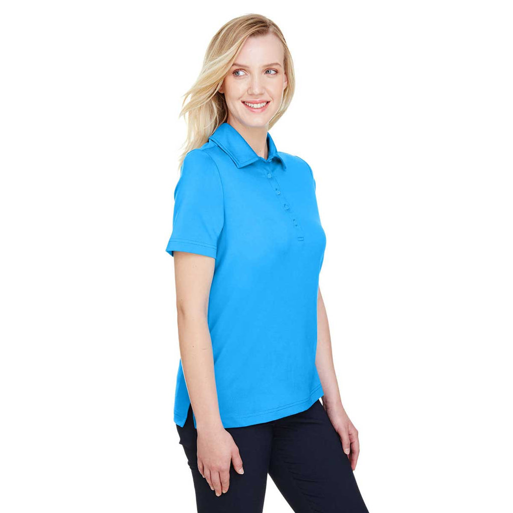 Devon & Jones Women's Ocean Blue CrownLux Performance Range Flex Polo