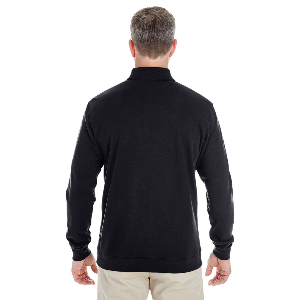 Devon & Jones Men's Black/Grey Heather/Graphite Drytec 20 Performance Quarter-zip