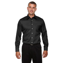 Devon & Jones Men's Black Crown Collection Solid Stretch Twill