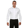 Devon & Jones Men's White Tall Crown Collection Solid Stretch Twill