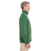 Devon & Jones Men's Forest/Forest Heather Newbury Colorblock Melange Fleece Full-zip