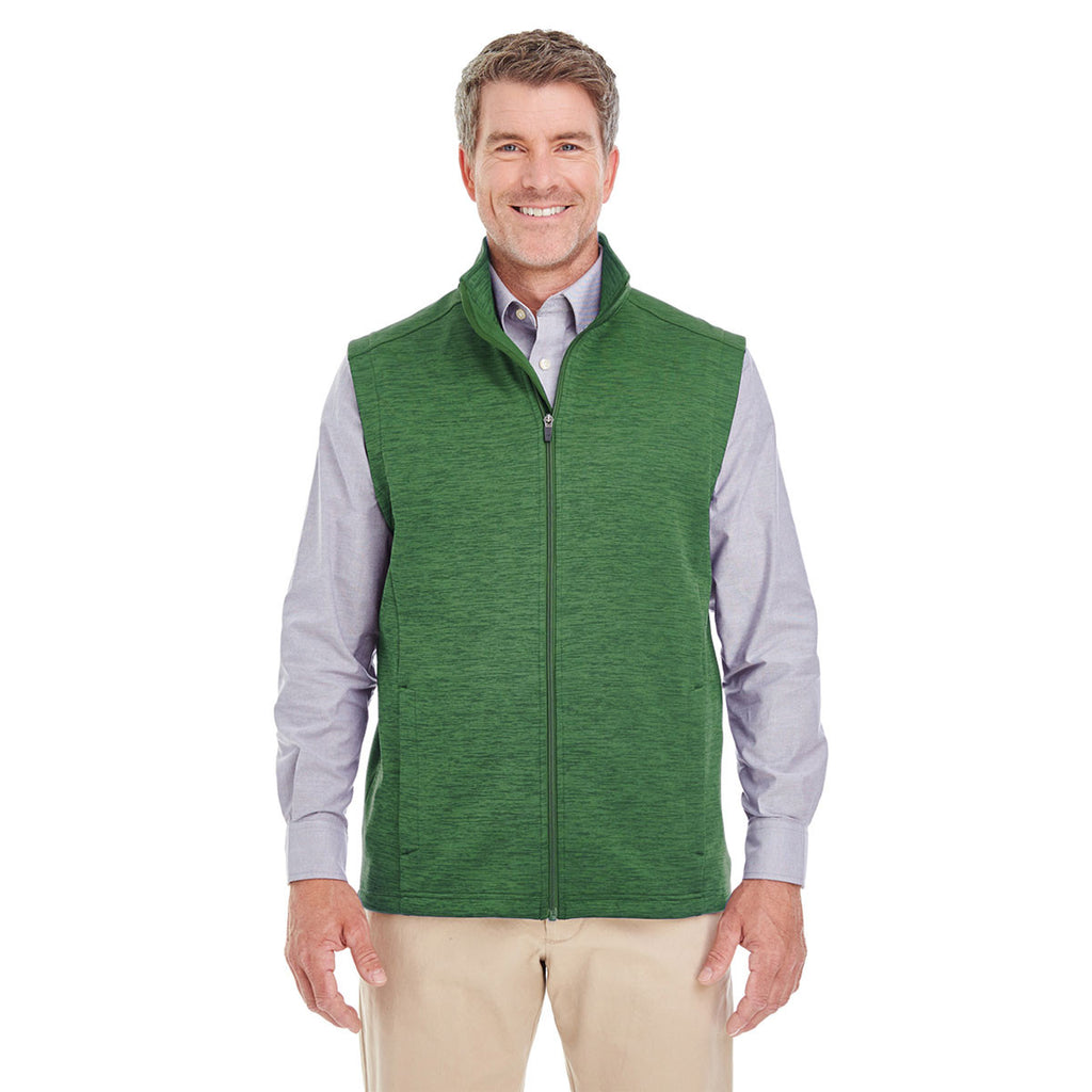 Devon & Jones Men's Forest Heather Newbury Melange Fleece Vest